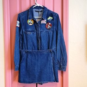 Zara Denim " Explore Outdoors" Romper